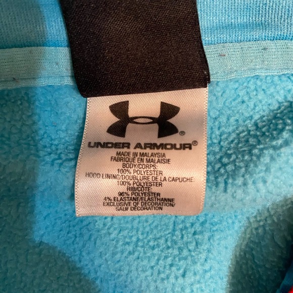 Under Armour Men's Size Large Full-Zip Jacket Blue Zig-Zag Pattern Red Trim EUC - Picture 5 of 6